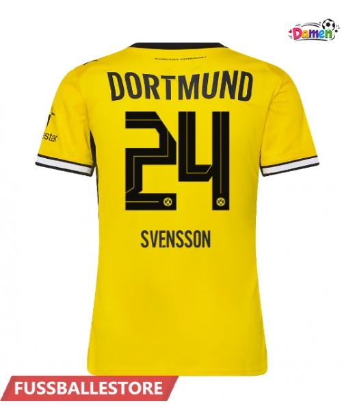 Günstige Borussia Dortmund Daniel Svensson #24 Heimtrikot Damen 2026-27 Kurzarm